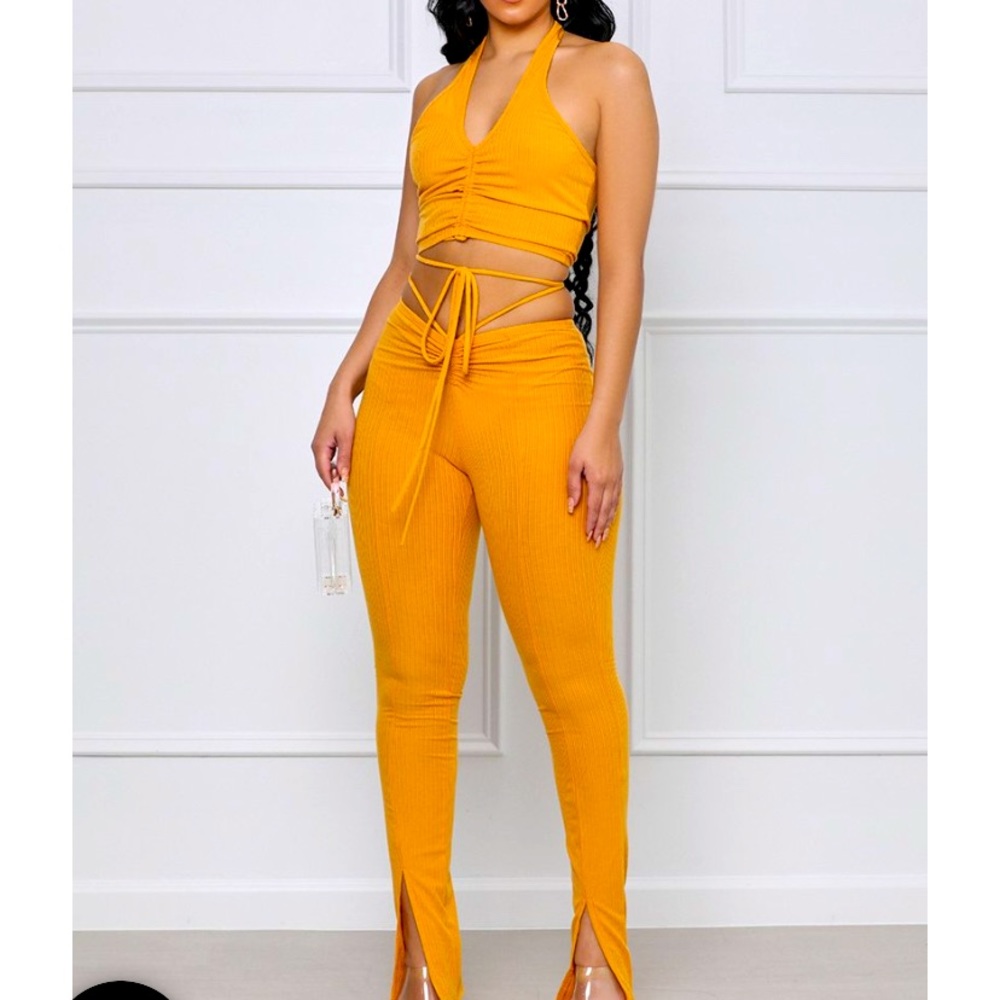 Yellow matching pant set from Lily’s Kloset